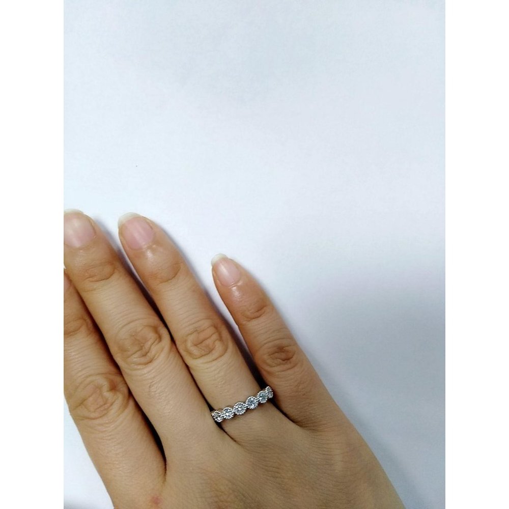 Real Diamond Half Eternity Thick Wedding Band